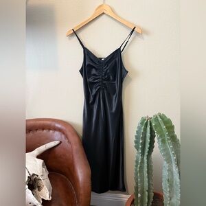 A New Day Black Satin Dress